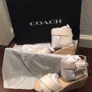 Brand new Coach sandals, never worn.